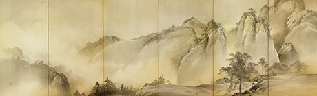 木島櫻谷《万壑烟霧》（左隻）　明治43年(1910)　株式会社千總